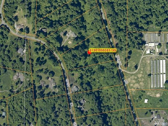 Aerial view from Snohomish County Assessor website. Property lines are only approximate.  Buyer to verify all information to their own satisfaction.