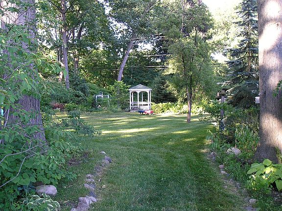 Large backyard on 1/2 acre lot.