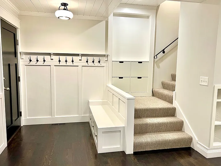 Walk into your front entry with storage bench