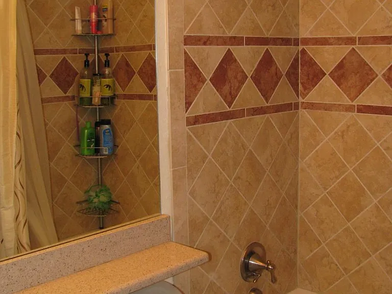 Master bath custom tile
