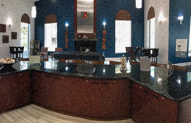 San Brisas Apartments Clubhouse Kitchen Area