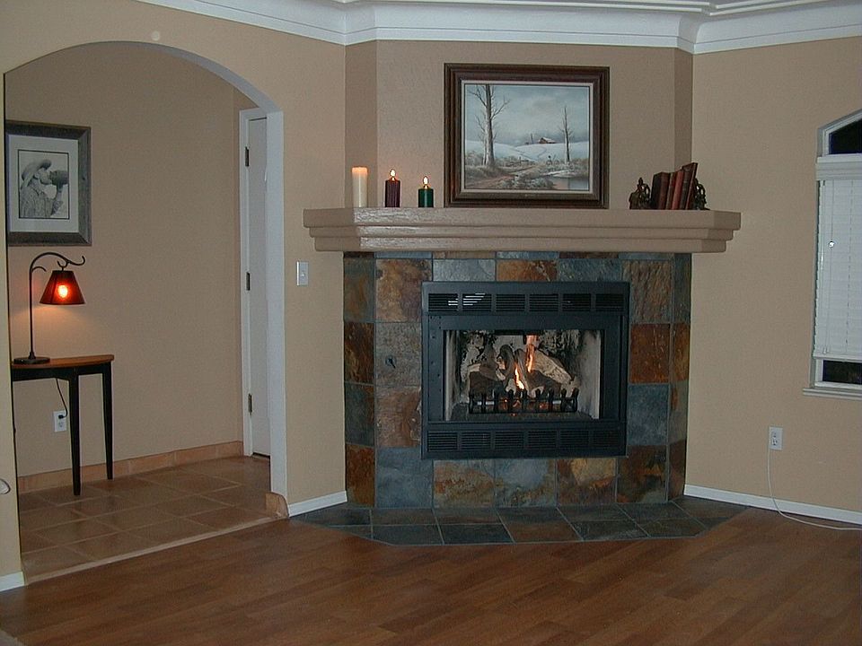 Slate Fireplace & Tile Entry