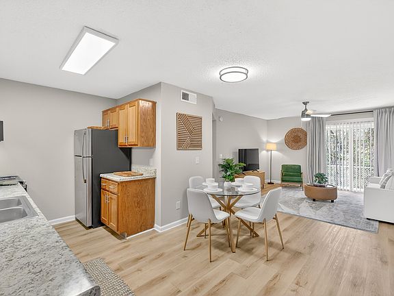 Modern kitchen with stainless steel appliances