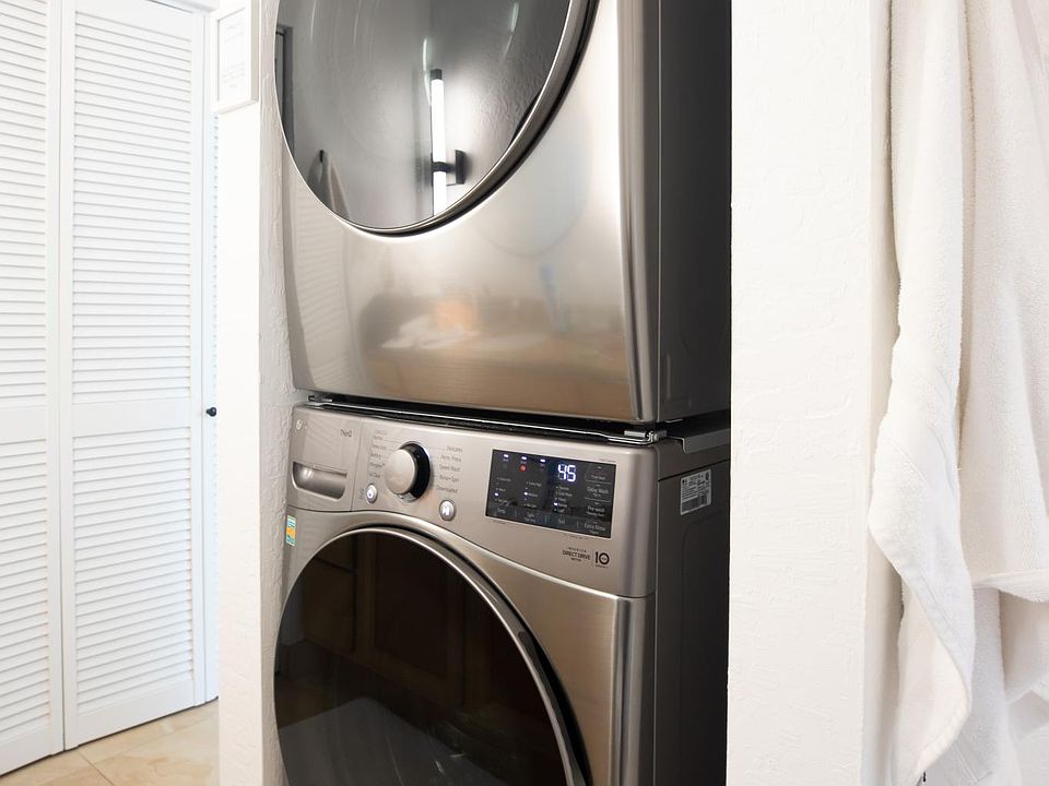 Brand new large LG stackable washer and dryer.