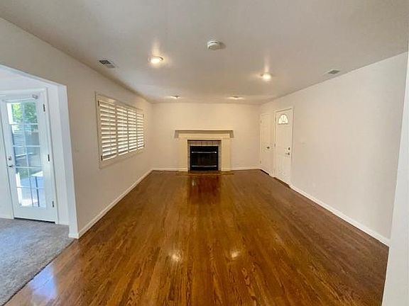 Living room with fireplace