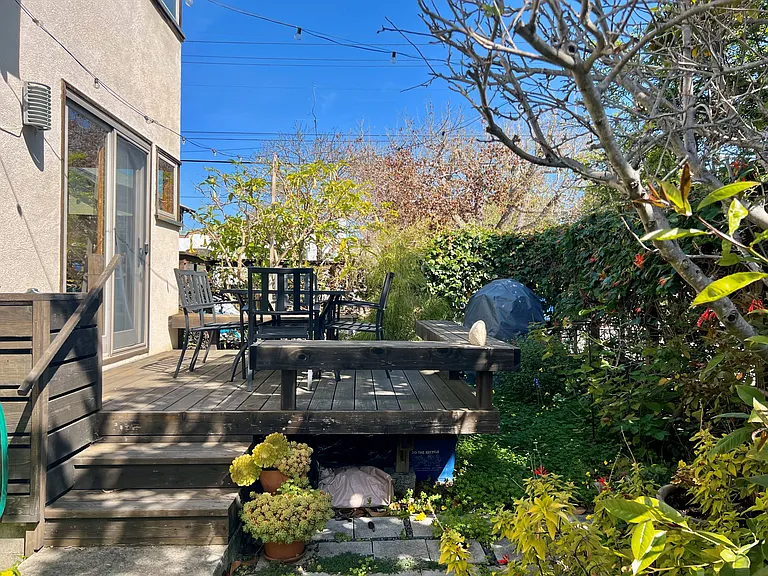 Private yard with deck