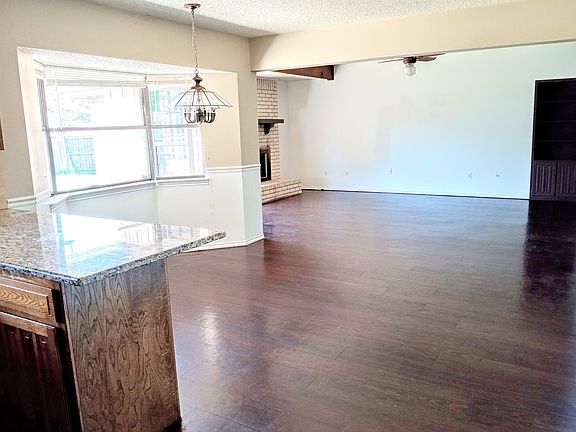Dining area and living room