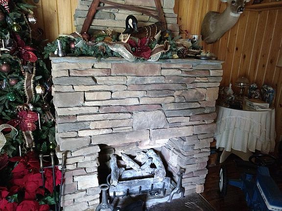 Fireplace converted to gas logs
