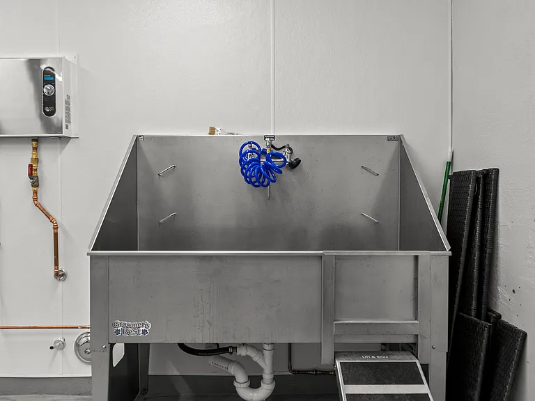 Pamper your pup with ease: Our pet wash station is fully equipped with shampoo, brushes, and all you need for a squeaky-clean experience. Just bring your furry friend! ___
