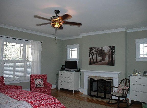 Master bedroom with fireplace