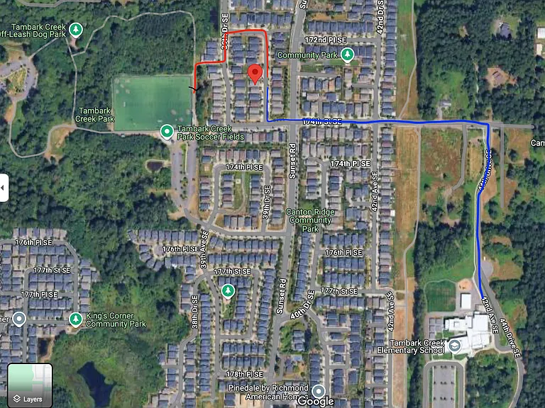 3 min. walk to Tambark creek field and 10 min walk to Tambark creek elementary school.