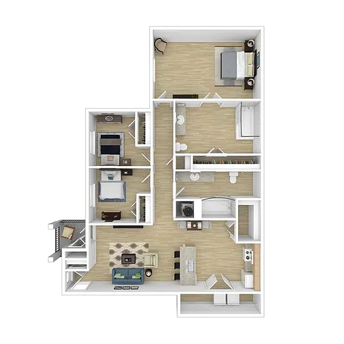Floor plan 3X2B
