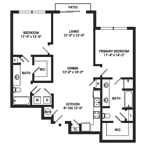Floor plan 2x2 B2Pyq Upgrade
