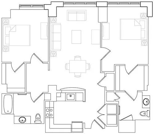 Floor plan 2 bedroom