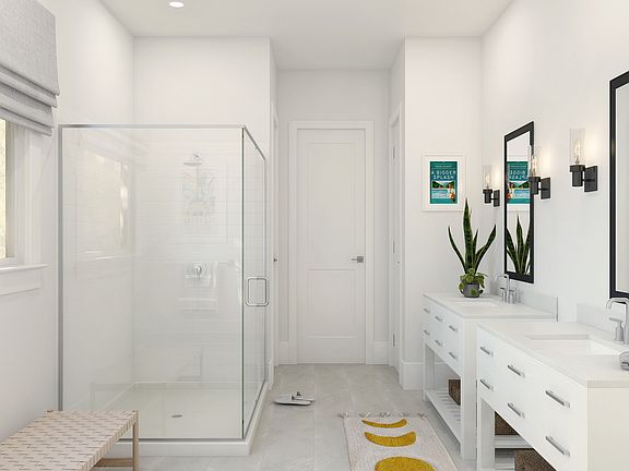 Primary bath with dual sinks