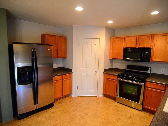 Kitchen with stainless steel appliances