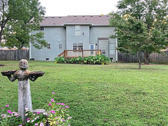 Large fenced private yard   