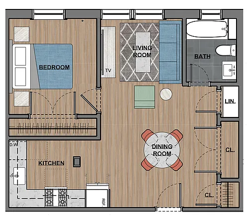 Floor plan One Bedroom