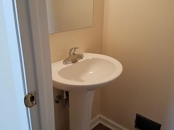 New pedestal sink in powder room