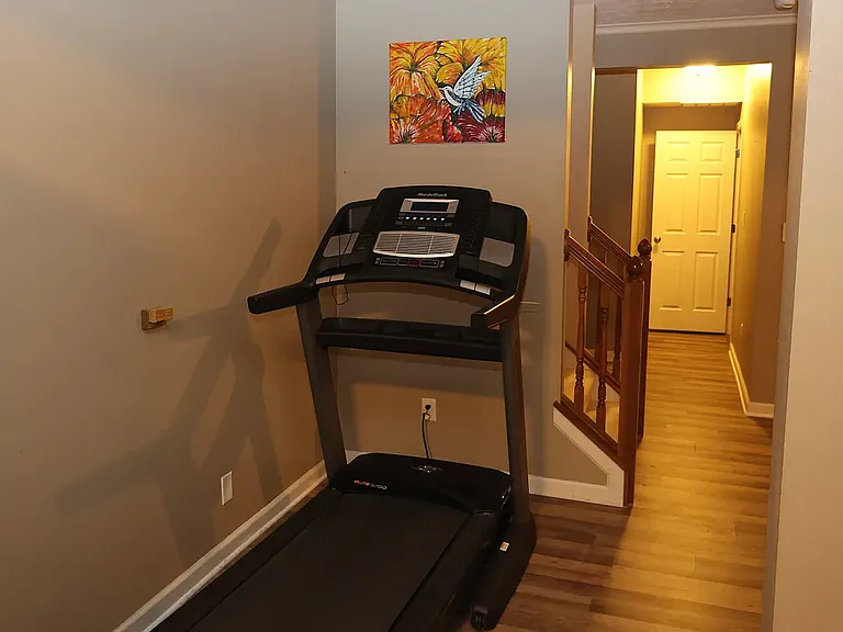 Treadmill in basement