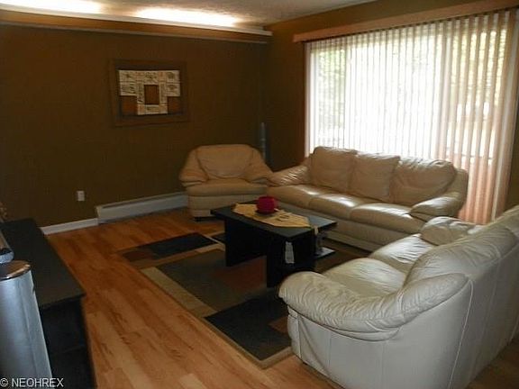 cozy laminate floored living room