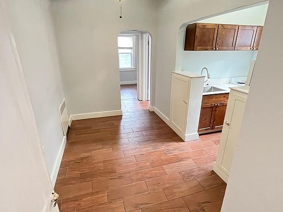 Dining room with storage cabinets