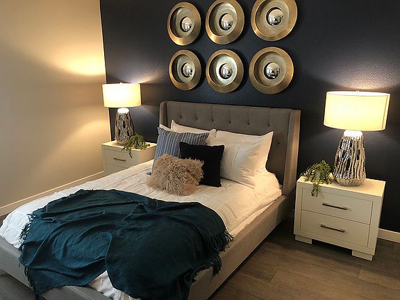 Wood-look flooring throughout the bedroom*