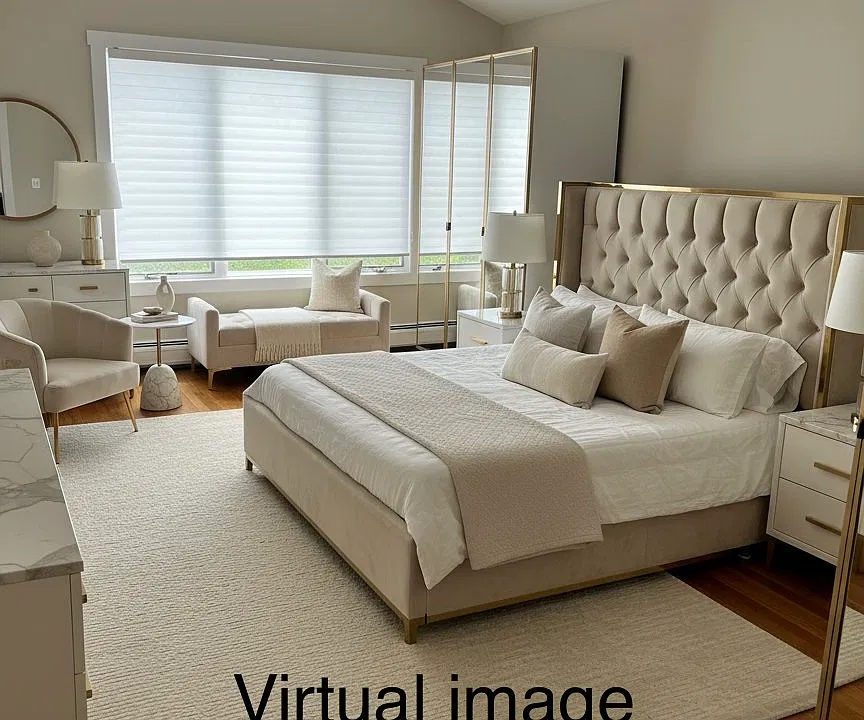 Virtual rendering - Wake up under soaring cathedral ceilings in the primary bedroom
