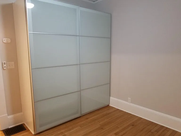 huge double wardrobe closets with rod, shelving, drawers and double shoe rack