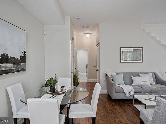 Dining area and living room