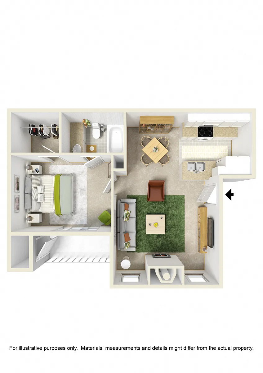 Floor plan One Bedroom