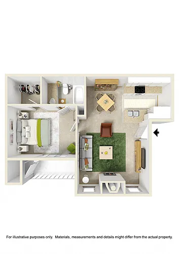 Floor plan One Bedroom