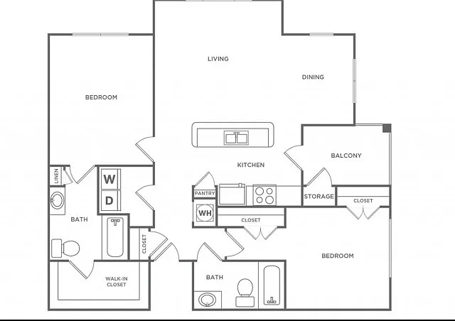 Two bedroom Two Bath (1188 SF) Two bedroom Two Bath (1188 SF)