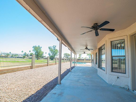 Full length covered patio.