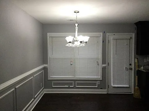 Dining room that door goes out to the deck