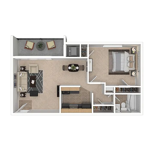 Floor plan 1Bedroom 1Bathroom