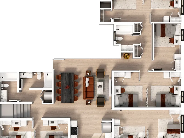 5 Bedroom | 3 Bath Apartment 5 Bedroom | 3 Bath Apartment