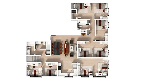 Floor plan 5 Bedroom | 3 Bath