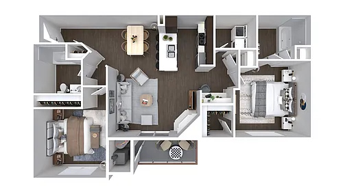 Floor plan 2X2-1144-Full Renovation