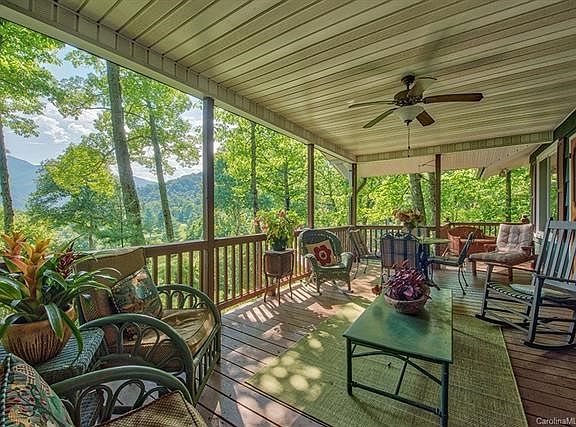 Porch overlooking Maggie Valley Club Golf Course