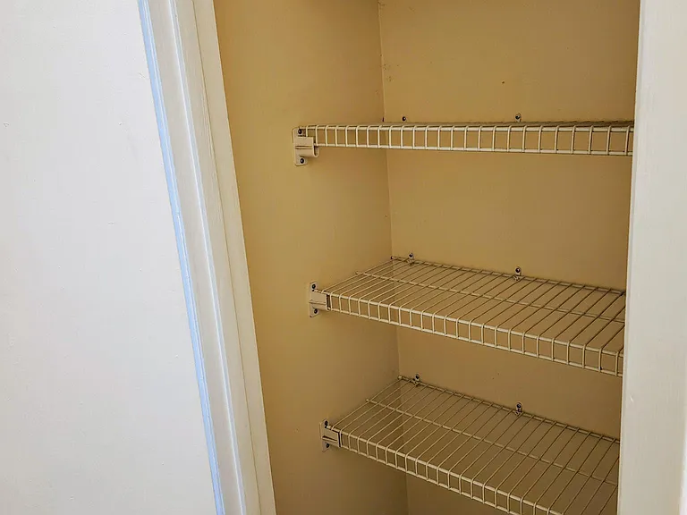 Linen closet in the bathroom