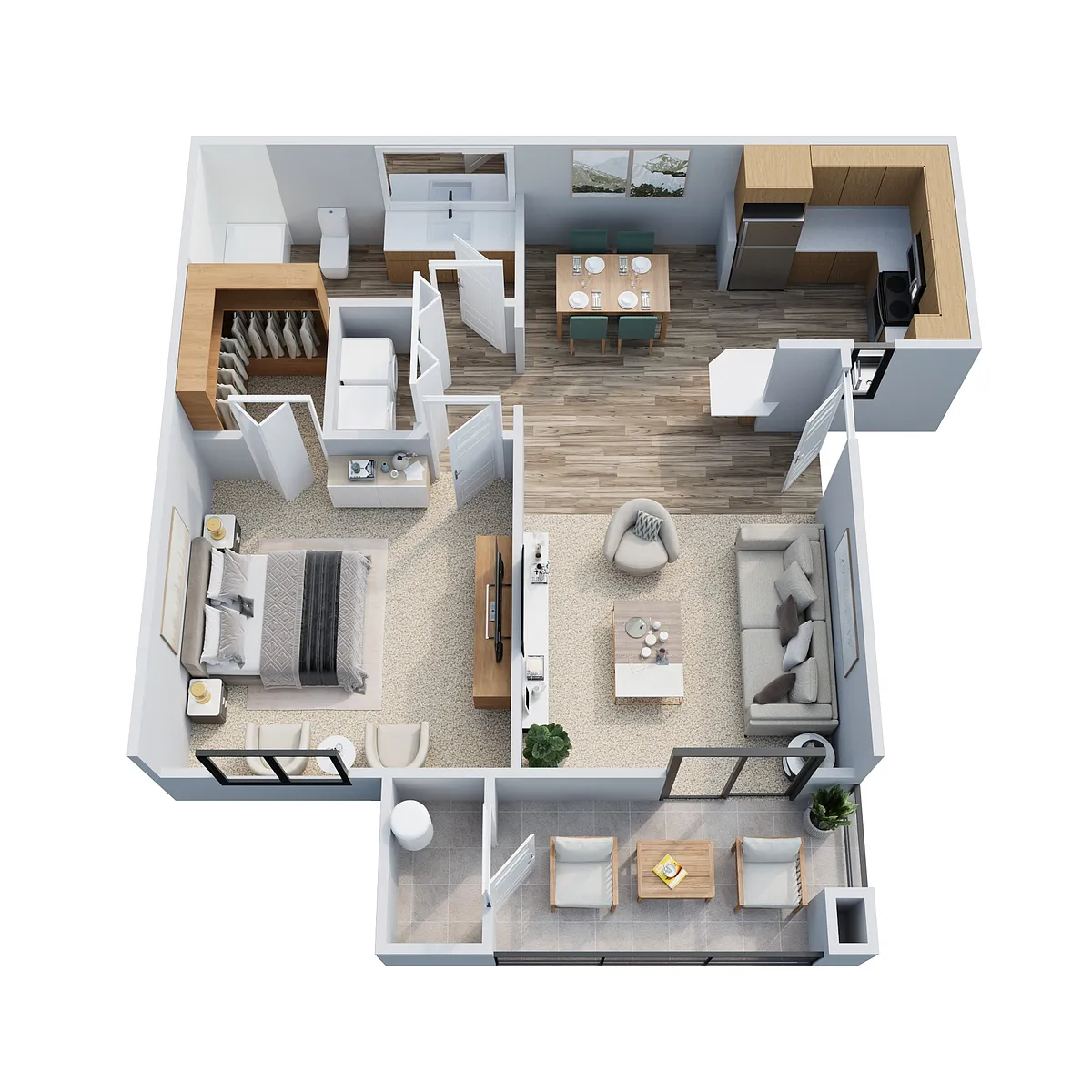 Floor plan CAPRI - 750 SQUARE FEET