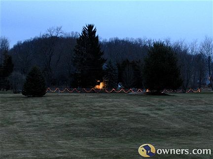 View from front, Christmas time