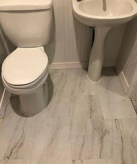 New Flooring in Bathroom