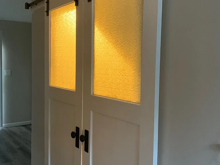 Downstairs - doors to washer & dryer