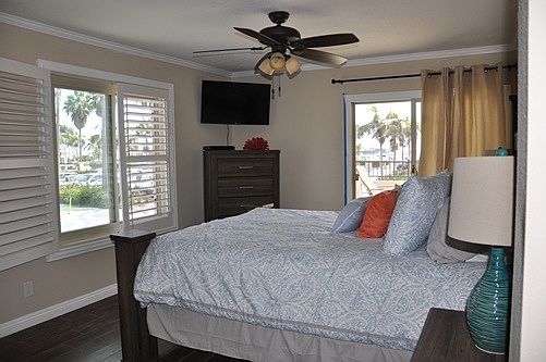 Master bedroom with a view