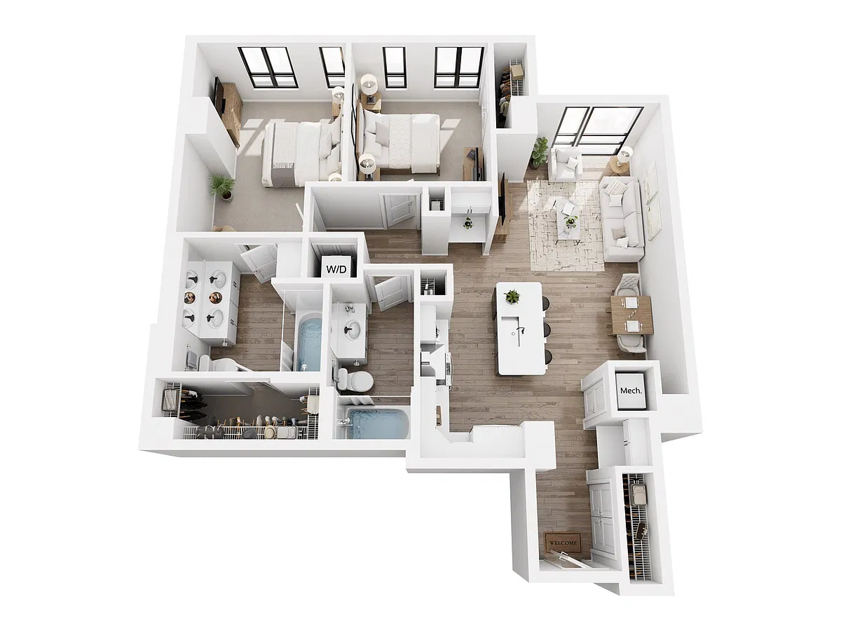 Floor plan 2 Bedroom C