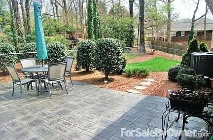 Exterior Back
						:
						Stamped concrete patio offers outdoor dining and entertaining. Fenced backyard.
