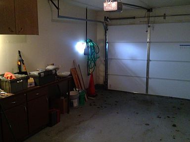 Garage with workbench