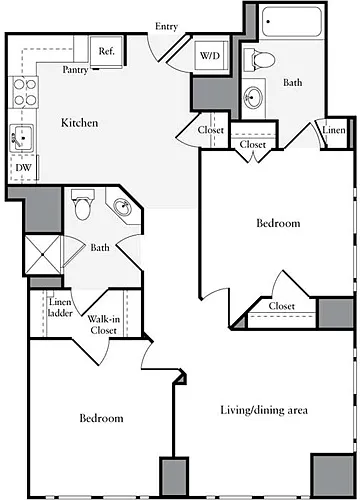 Floor plan 2 Bedrooms A